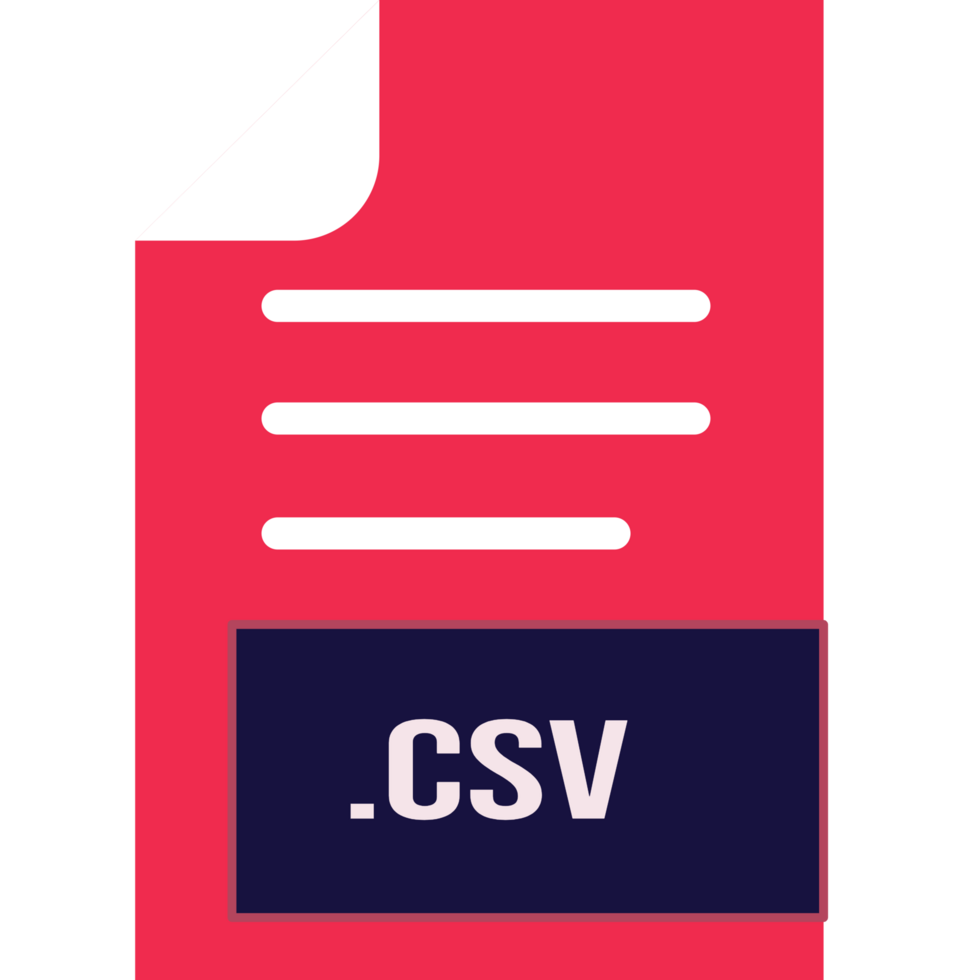 Csv File Format Icon Outline png
