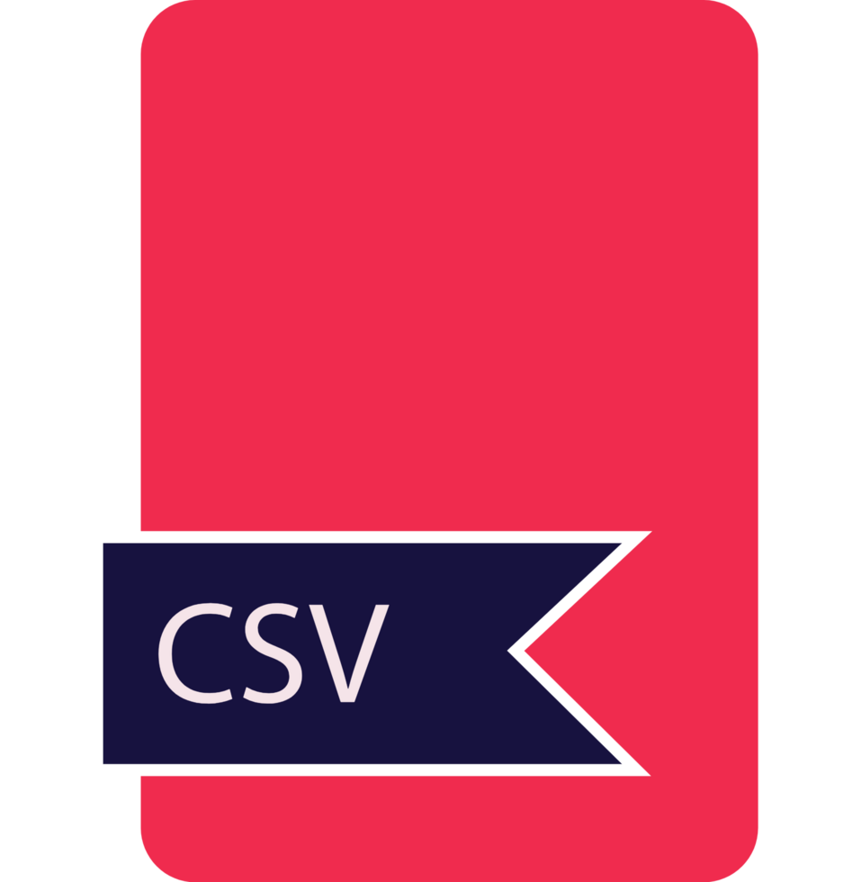 Csv File Format Icon Label Contour png