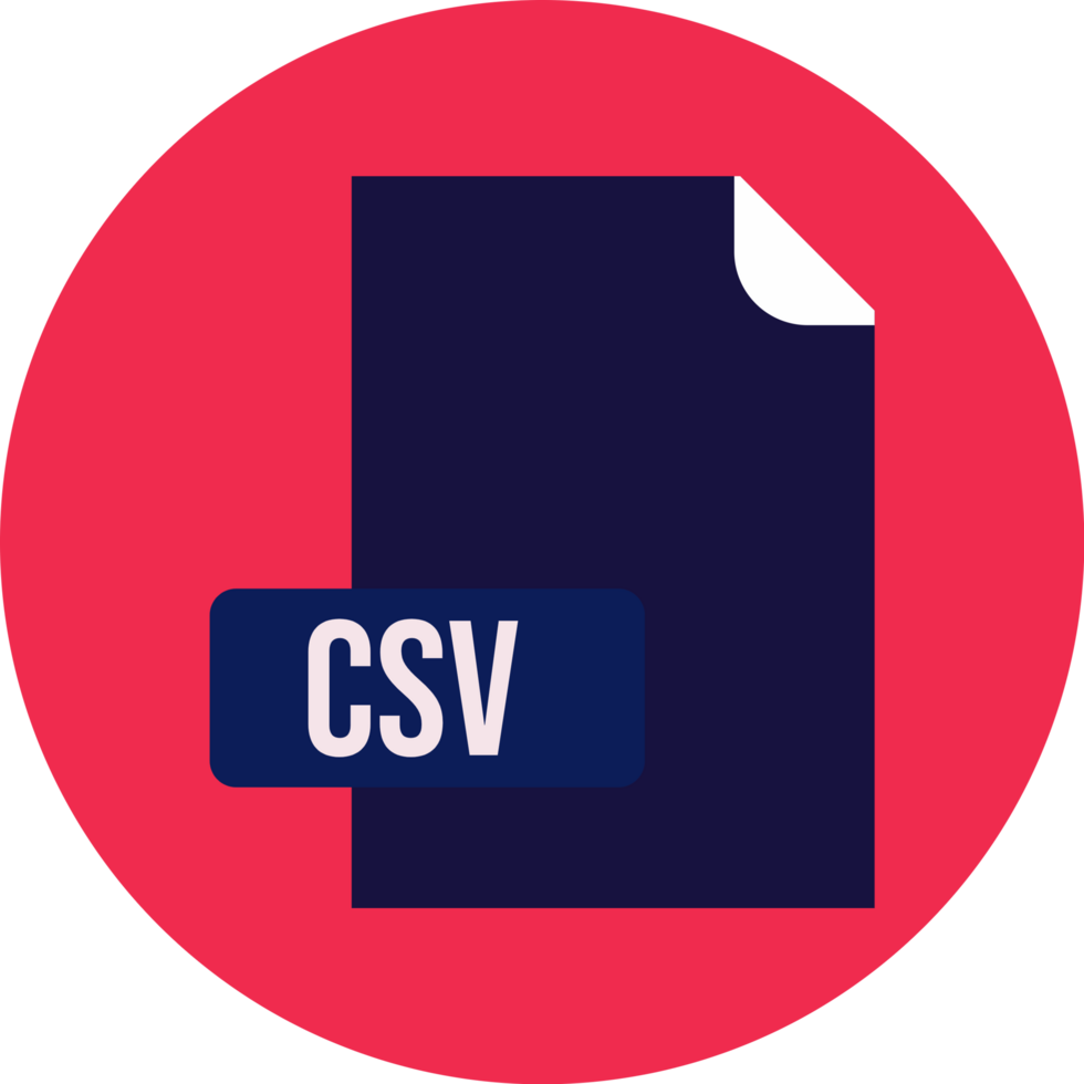 Csv File Format Icon Rounded Circle Bg png