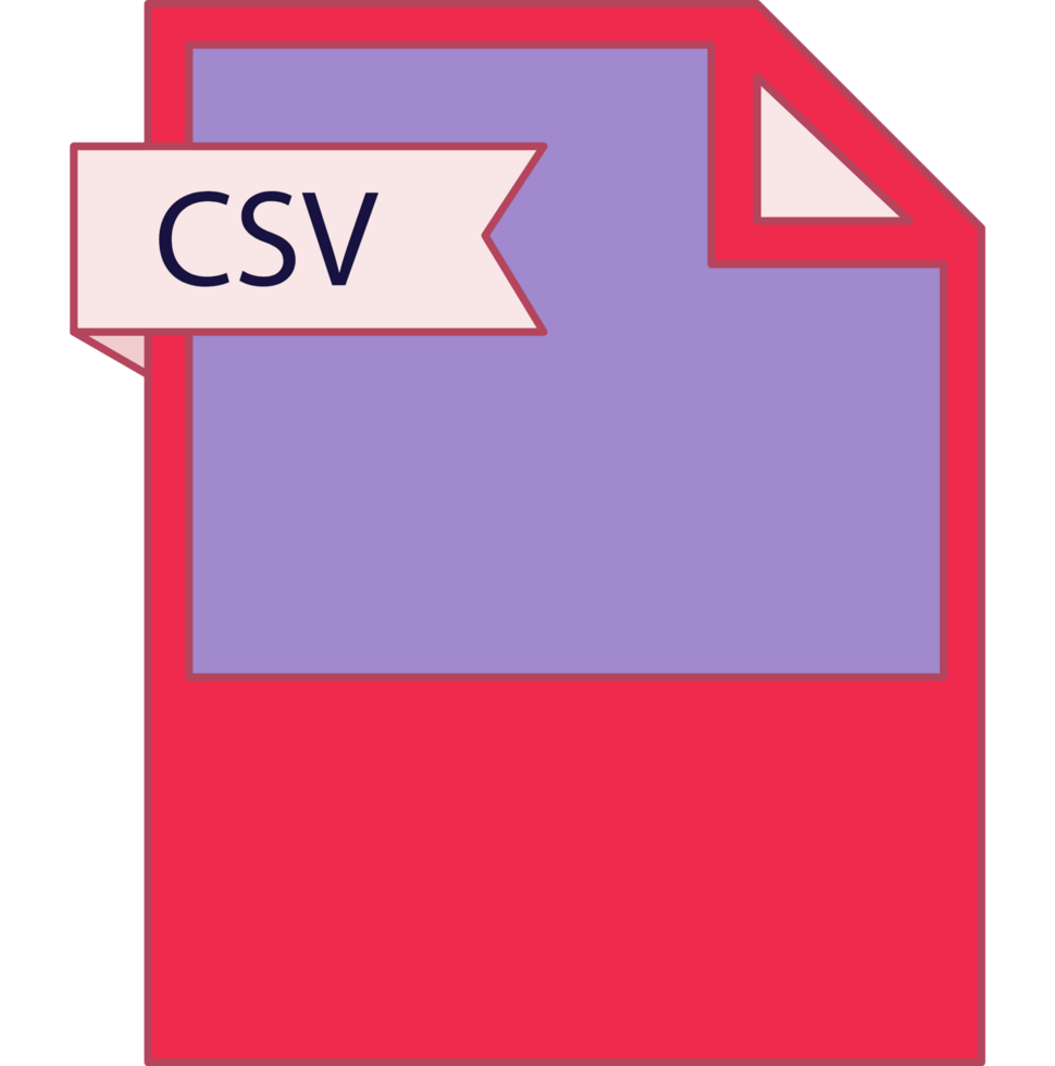 The csv file icon png