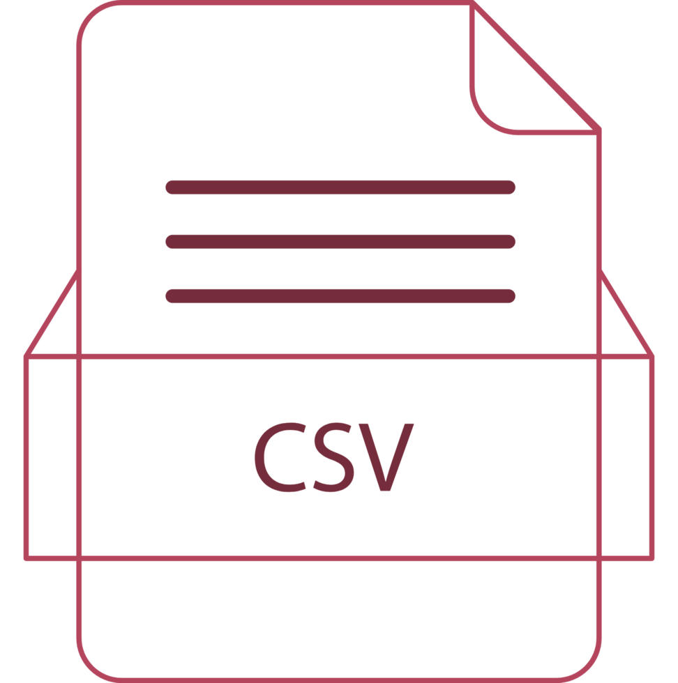 A box with the word csv on it png