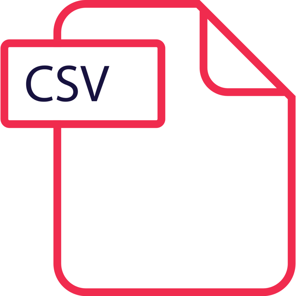 A file with the csv logo on it png