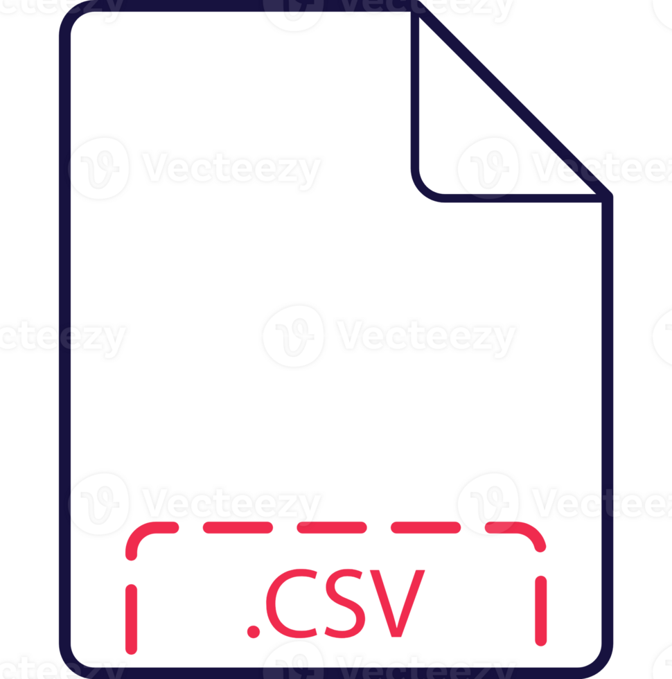 Csv File Icon Deep Rounded Outline png