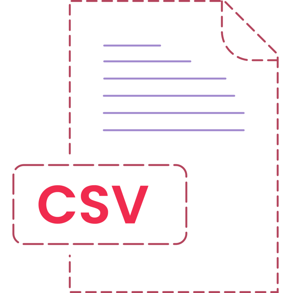 Csv file with the csv logo png