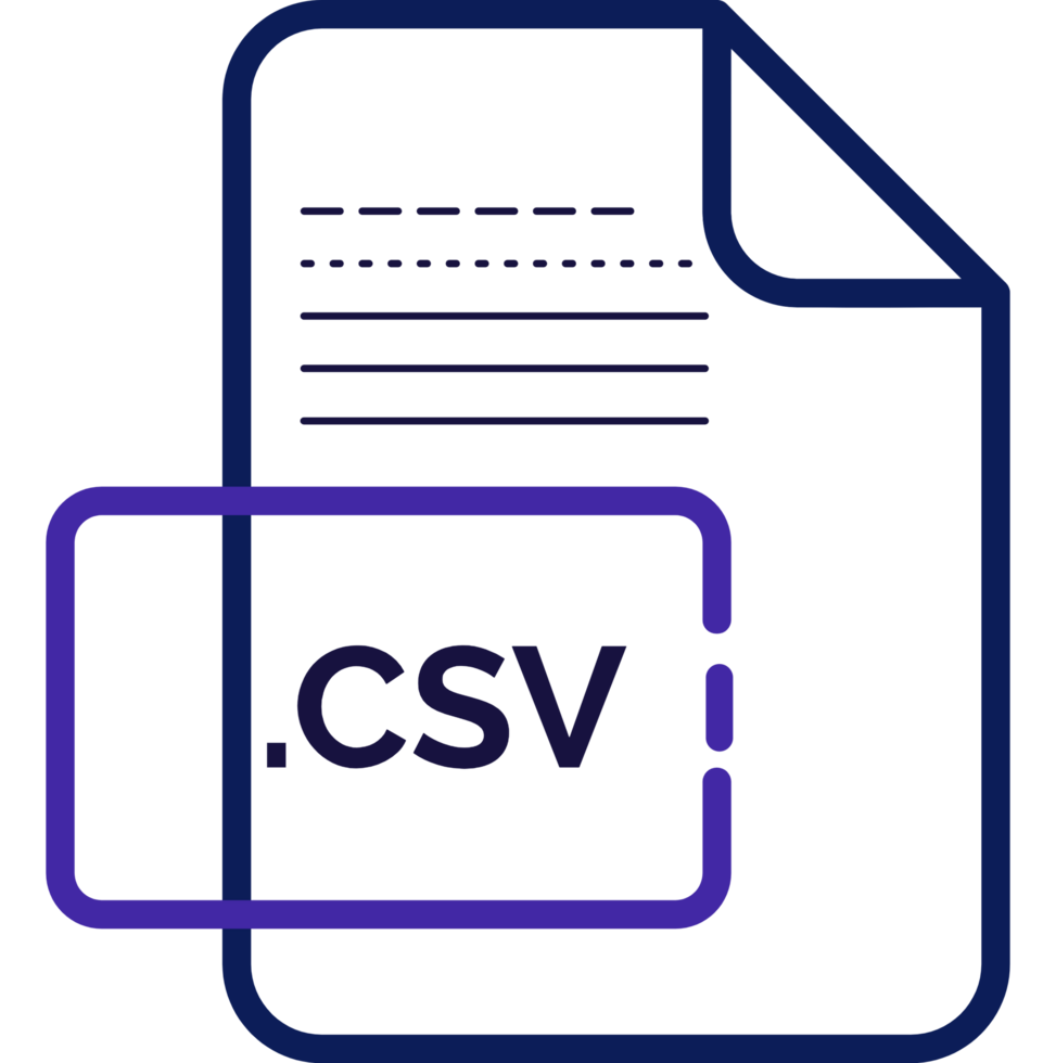 Csv Fille Extension Icon Fiill And Outline png