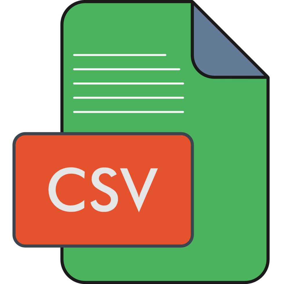 Csv File Extension Icon Fill And Outline png