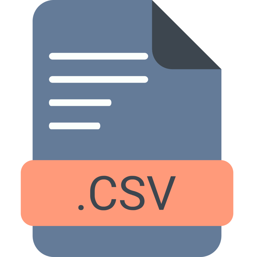 Csv File Extension Icon With Symbol png