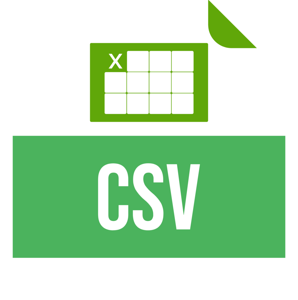 Csv file format for excel png