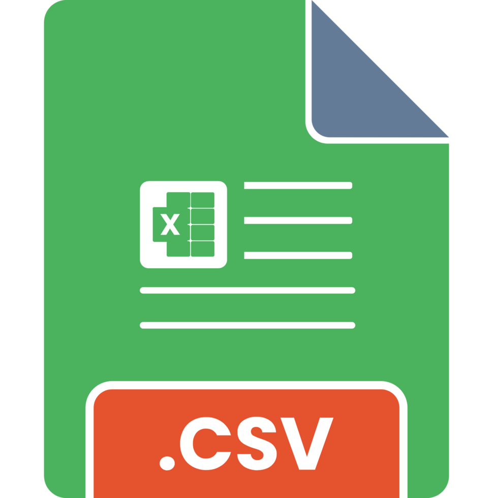 Csv File Minimal Icon png