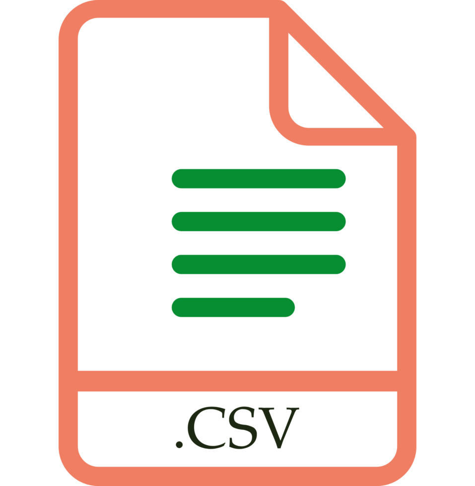 Csv File Minimal Icon With Symbol png