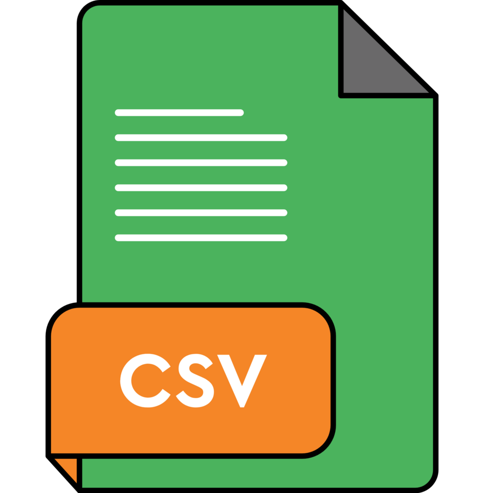 Csv File Extension Icon Orange And Malachite Crisp Corners png