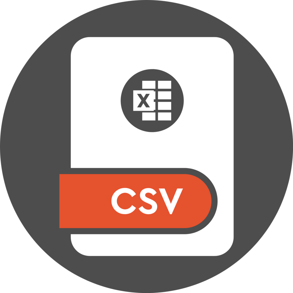 Csv File Format Icon Circular Shape png