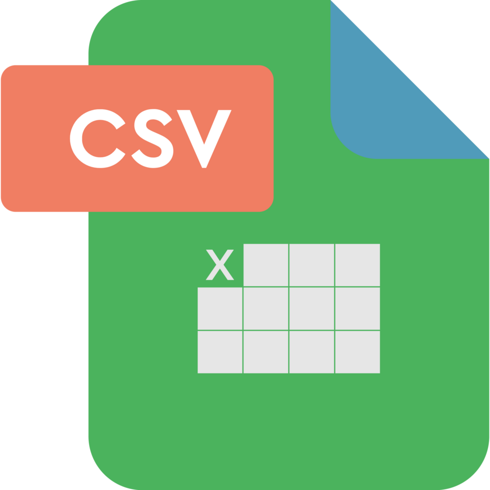 Csv File Format Icon Rounded Shapes png