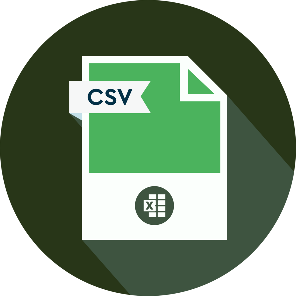 Csv File Format Icon Malachite Circular Shape png