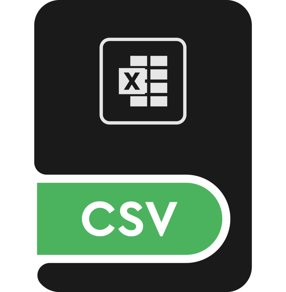Csv File Format Icon Malachite Fill png