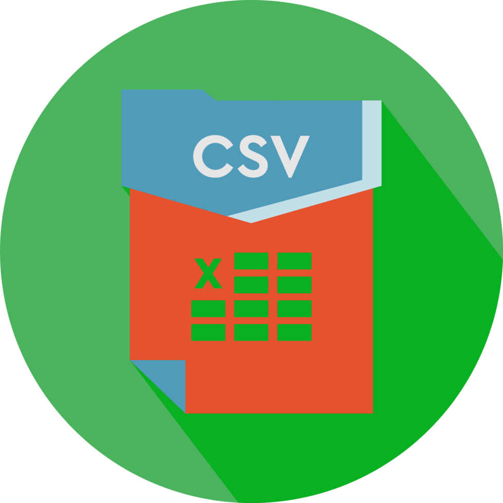 Csv File Format Minimal Icon With Circular Shape png