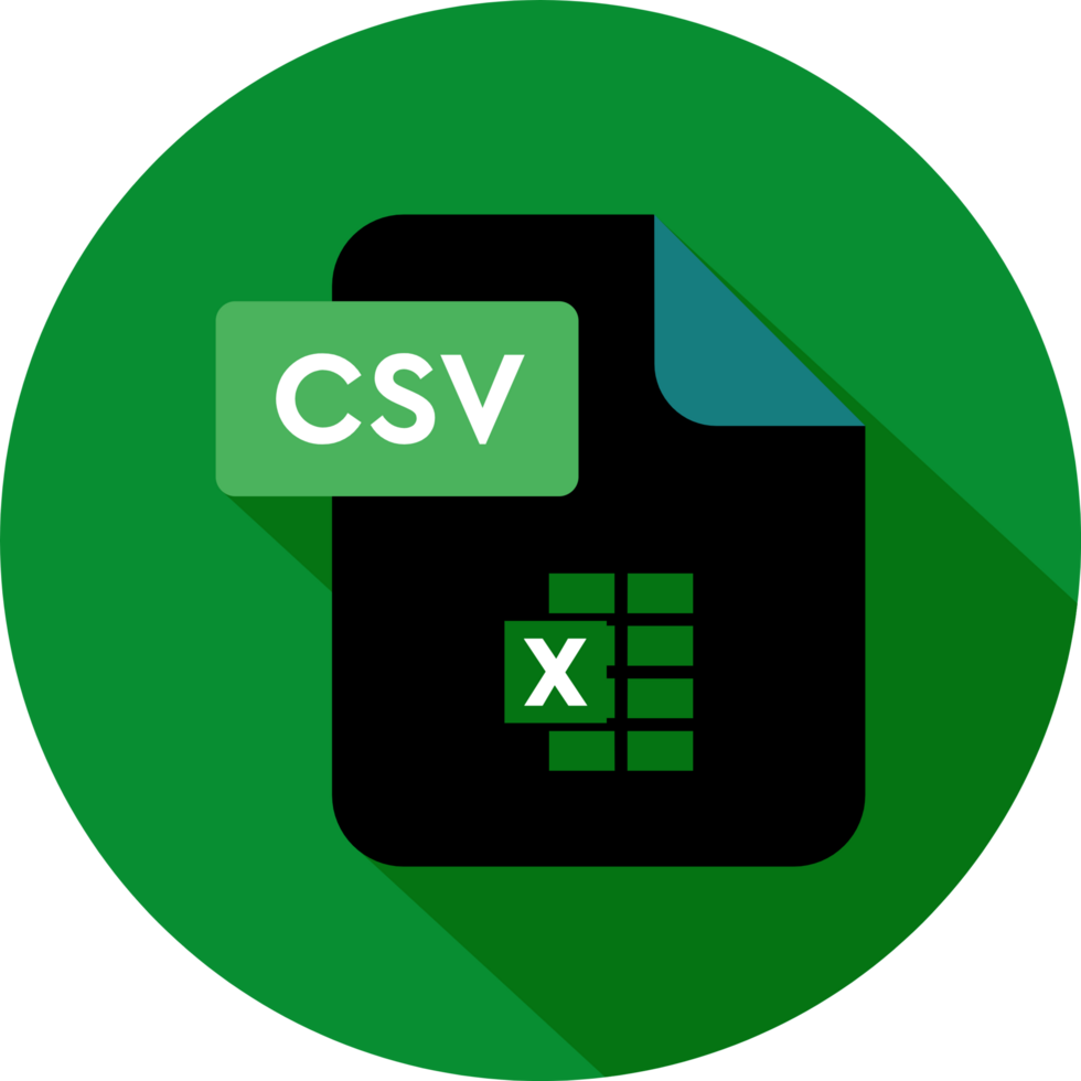 Csv File Format Icon Rounded Shapes With Circle Outside png