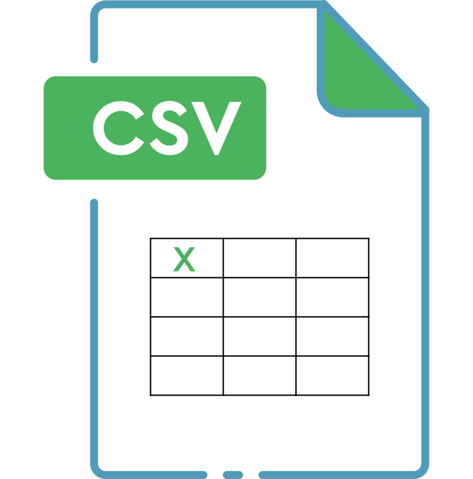 Csv File Format Minimal Icon Outline png