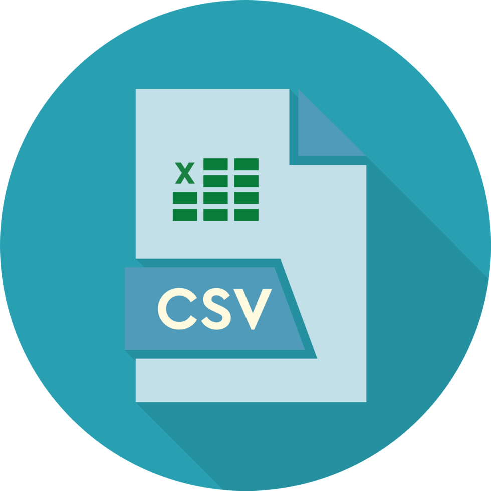 Csv File Format Icon Space In Shapes And Circular Shape Outside png
