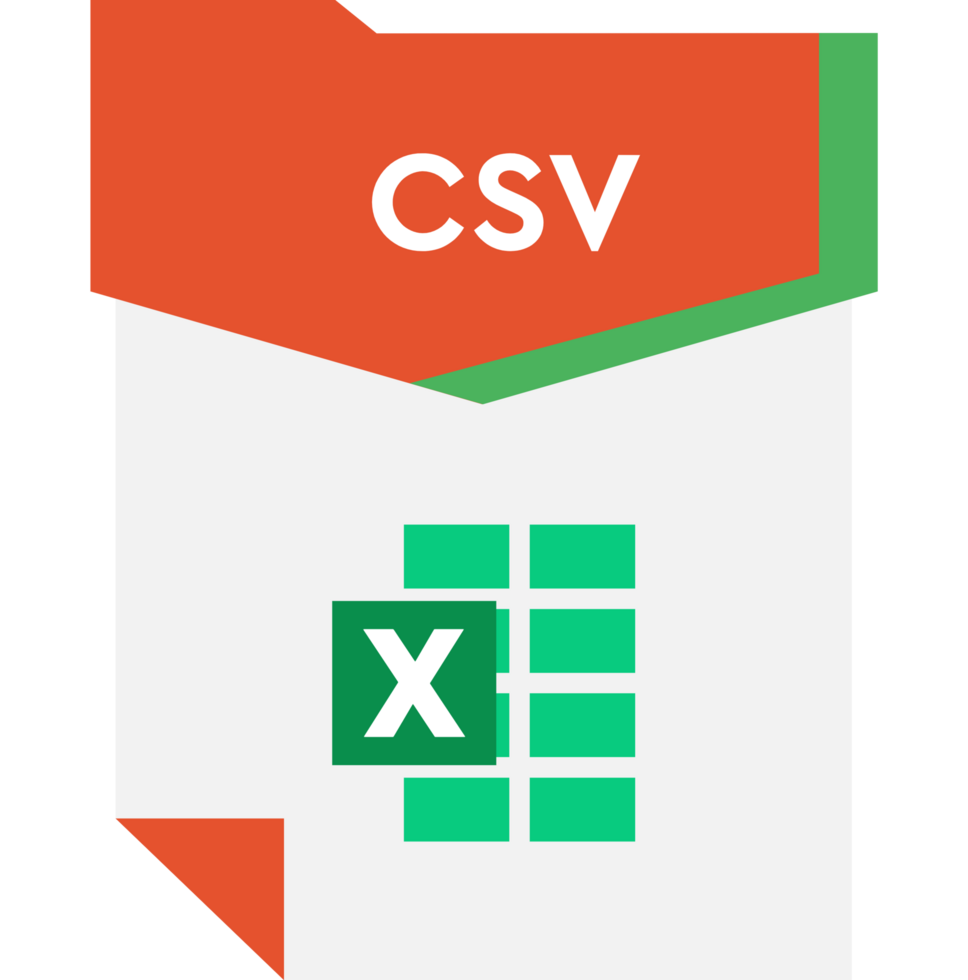 Csv File Format Minimal Icon png