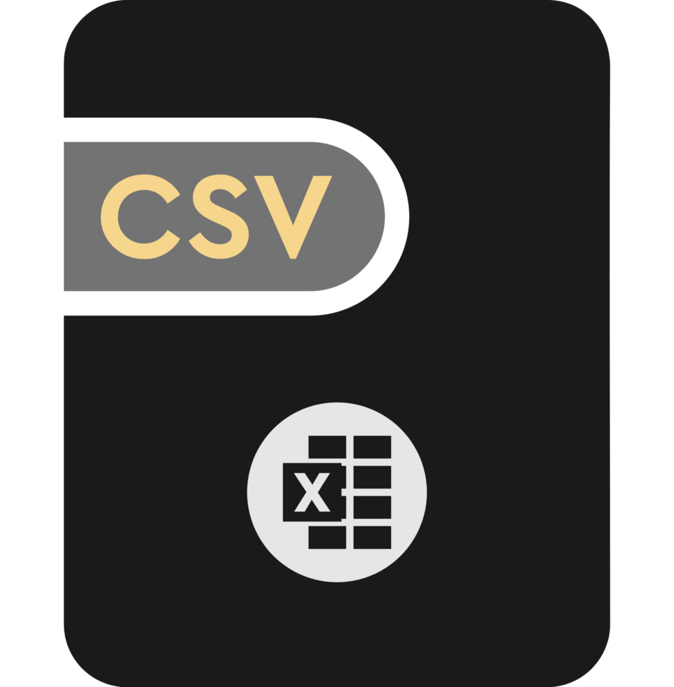 Csv File Icon Black Fill And Download Symbol png