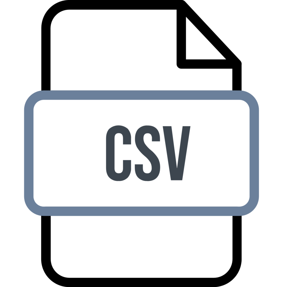 Csv File Icon With Bold Outline png