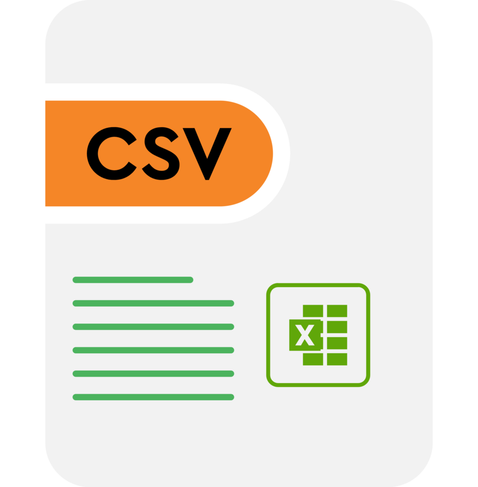 Csv File Icon Orange And Japanese Laurel Color png