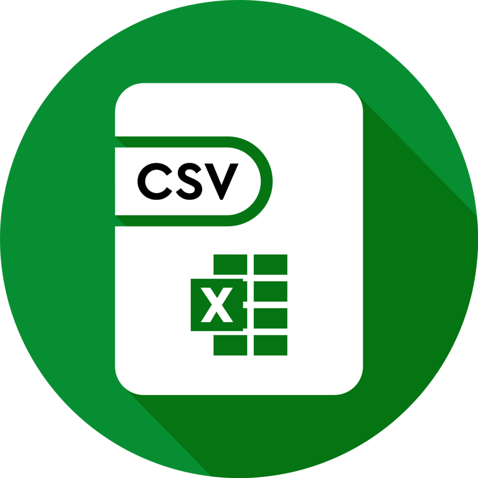 Csv File Icon Christi And Orange Color In Circular Shape png