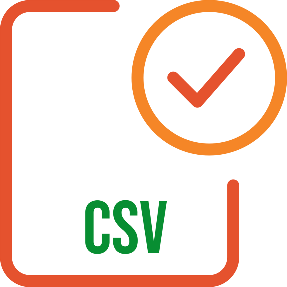 Csv File Icon With Checked Mark png