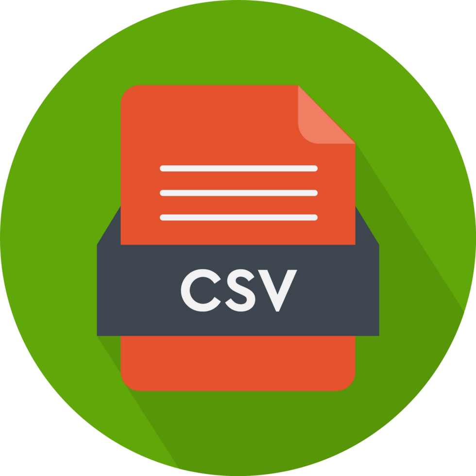 Csv File Icon With Orange Color In Circular Shape png