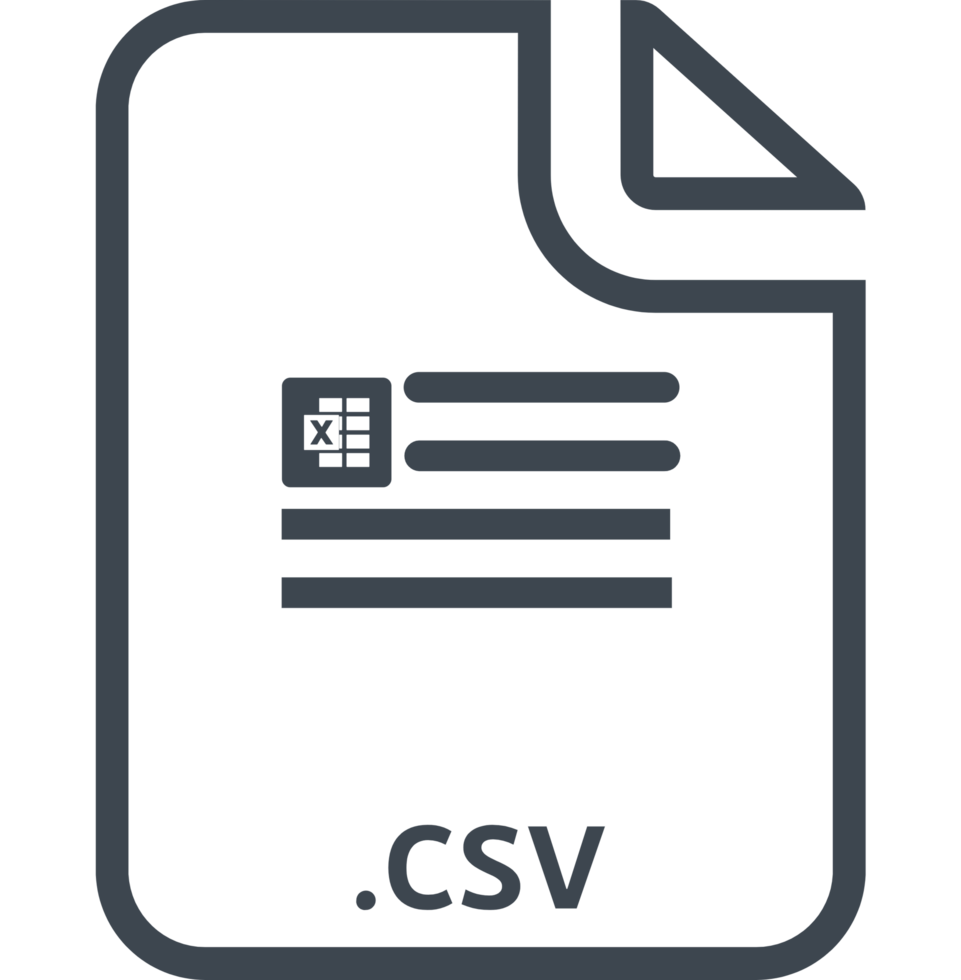 Csv File Icon With Symbol png