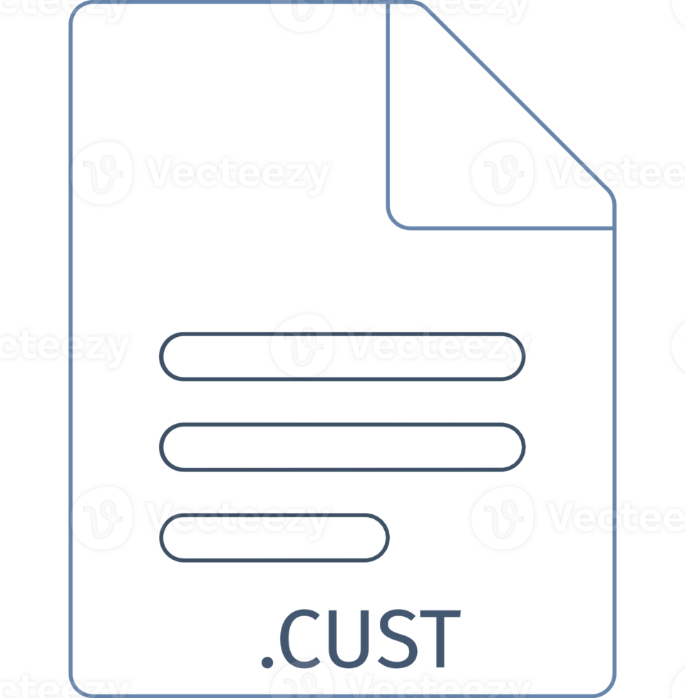 Cust Black Empty Outline Doc Icon png