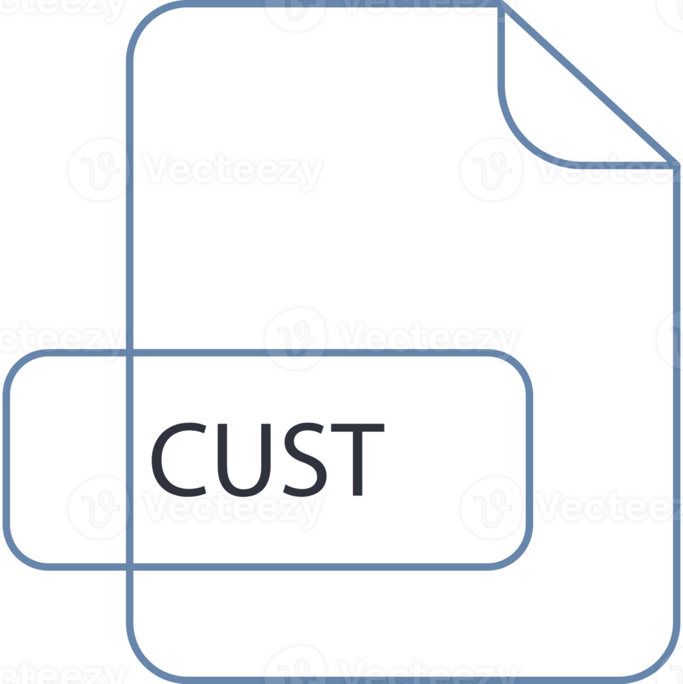 Cust File Extension Icon Thicker Outline png