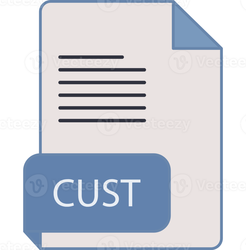 Cust File Extension Icon Rounded Lines And Crisp Corners png