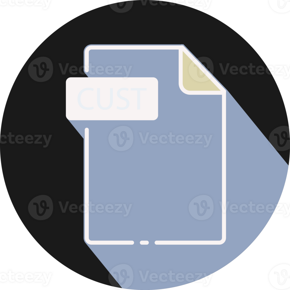 Cust File Fomat Minimal Icon With Circle Outside png