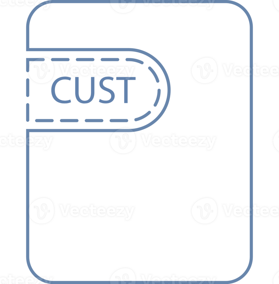 Cust File Icon Thick Black Outline png