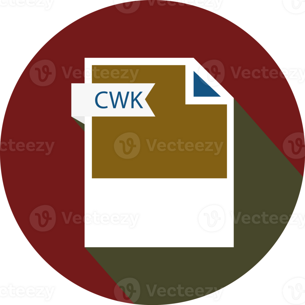 Cwk File Format Icon And Black Shadow Circular Shape png