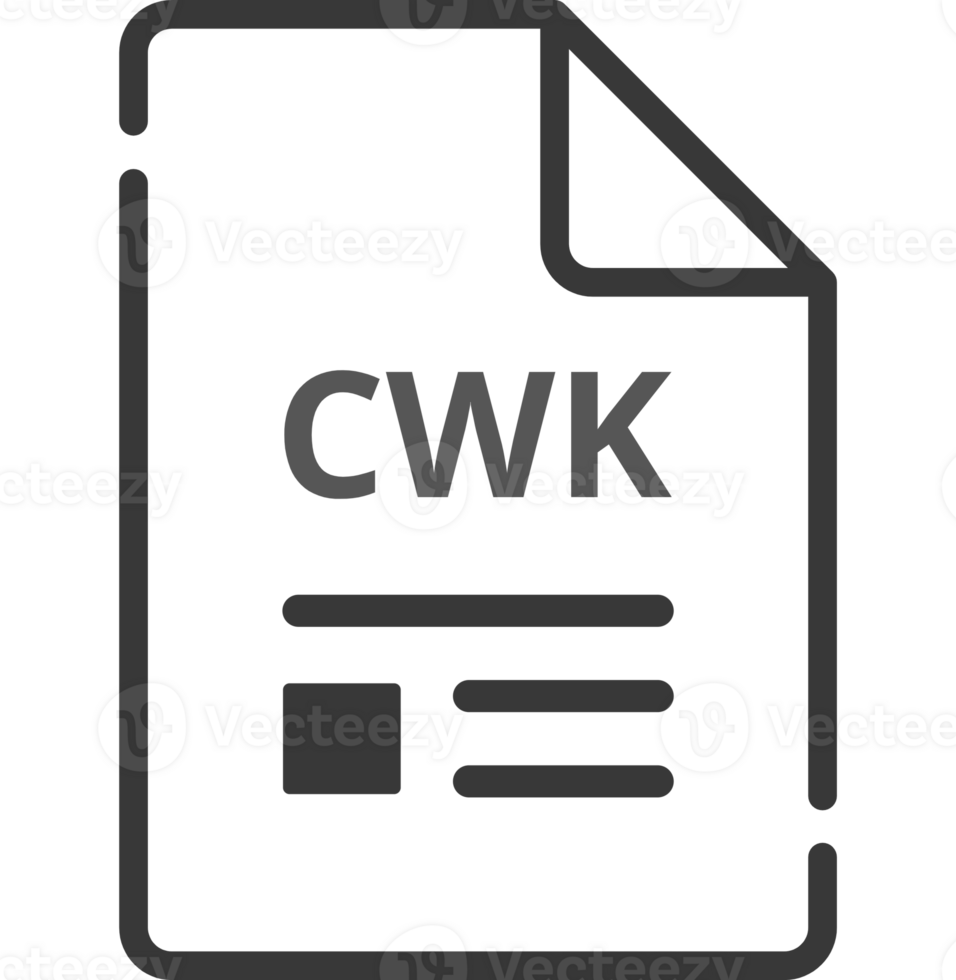 Cwk File Icon Minimal Outline With Symbols png