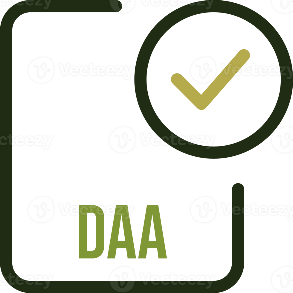 Daa File Icon With Checked Mark png