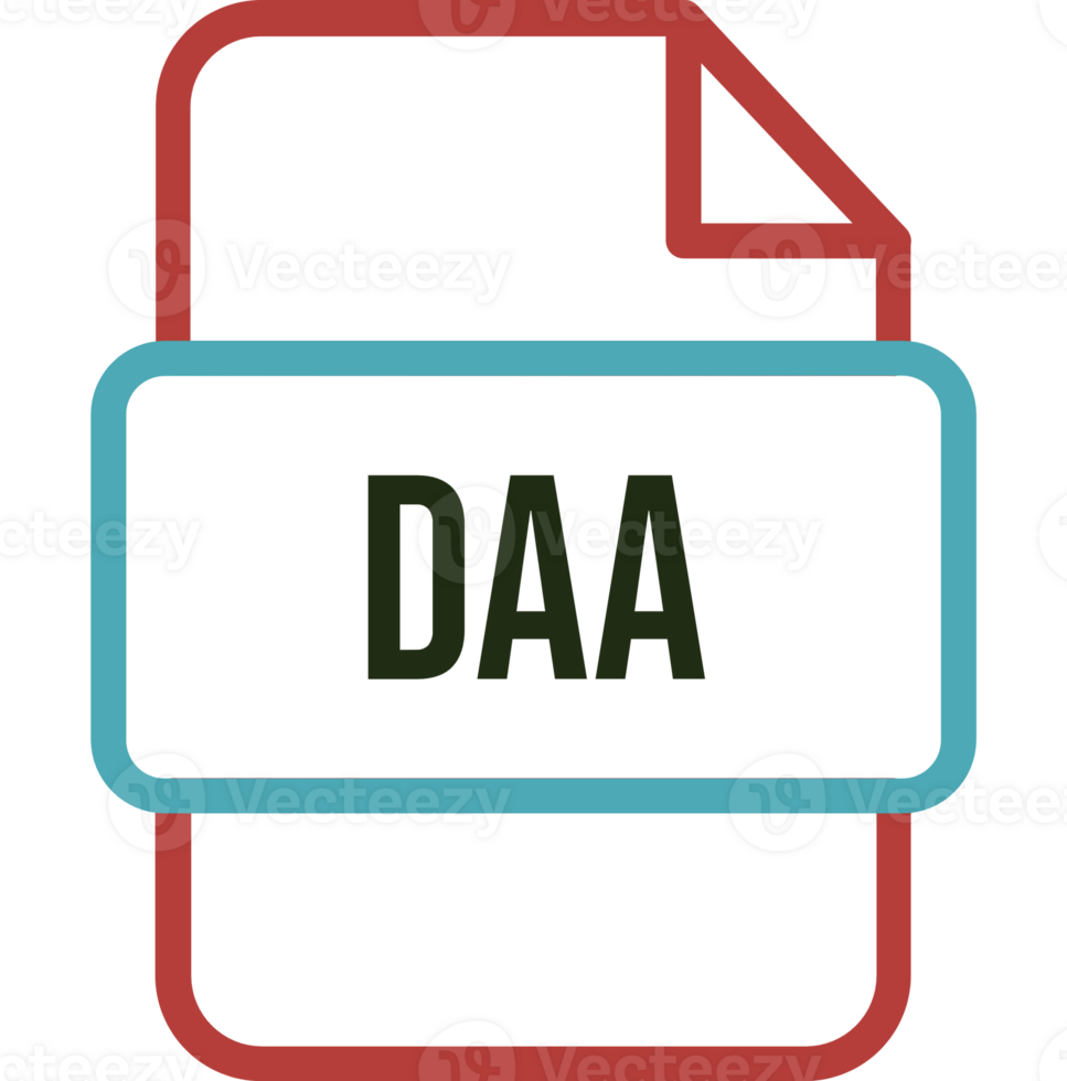 Daa File Icon With Bold Outline png