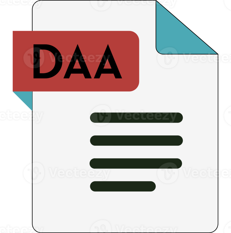 Daa File Icon With Maroon Flush Color png