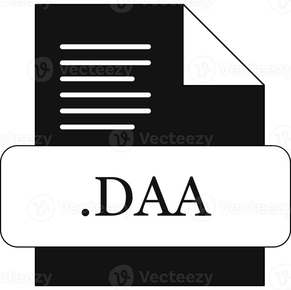 Daa File Extension Icon Black Fill png