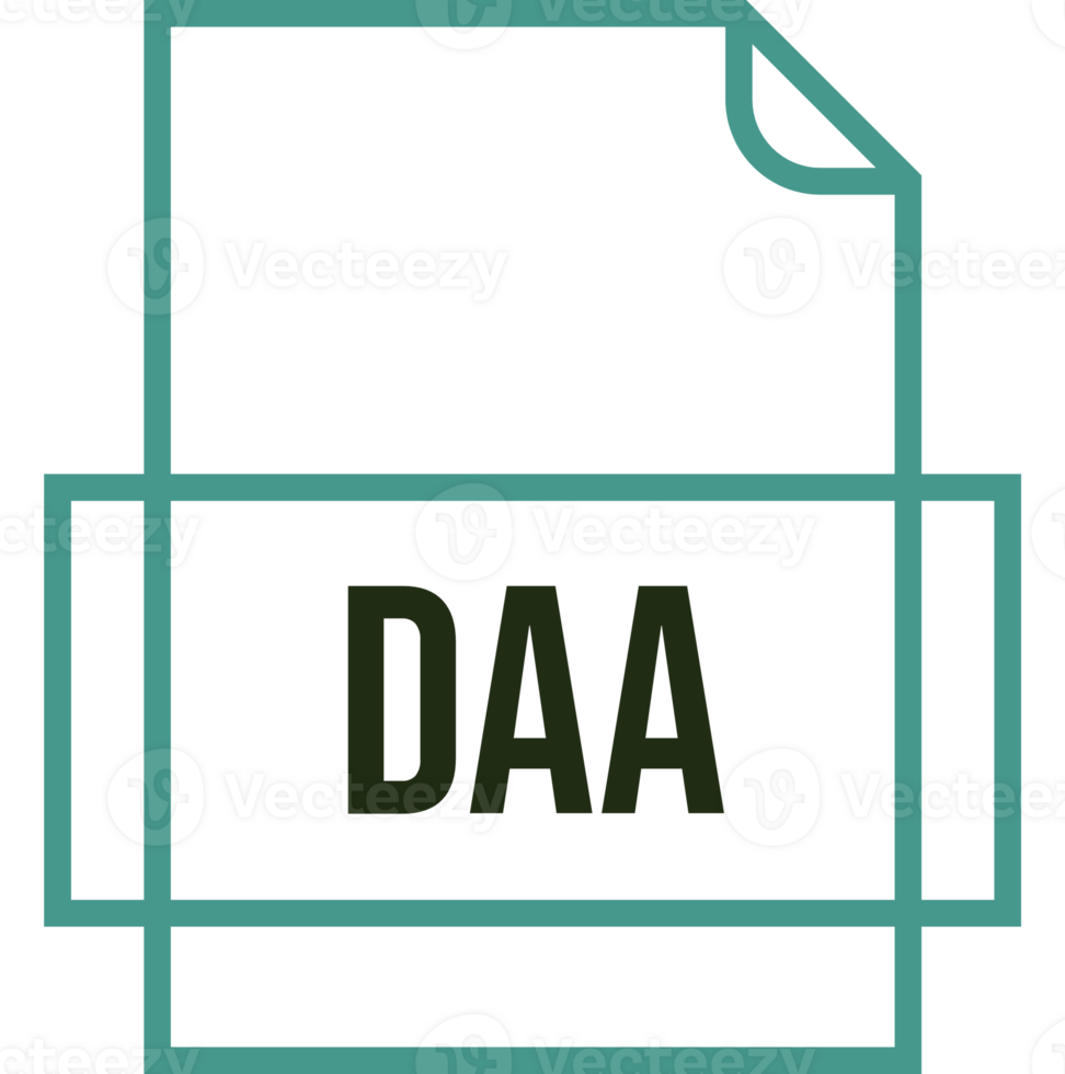 Daa File Icon Thick Outline Sharp Corners png