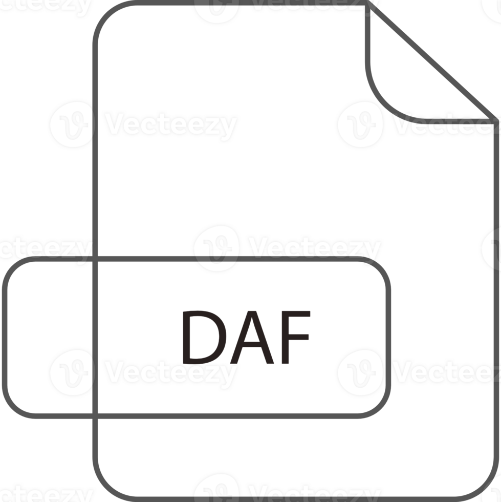 Daf File Extension Icon Raw Thicker Outline png