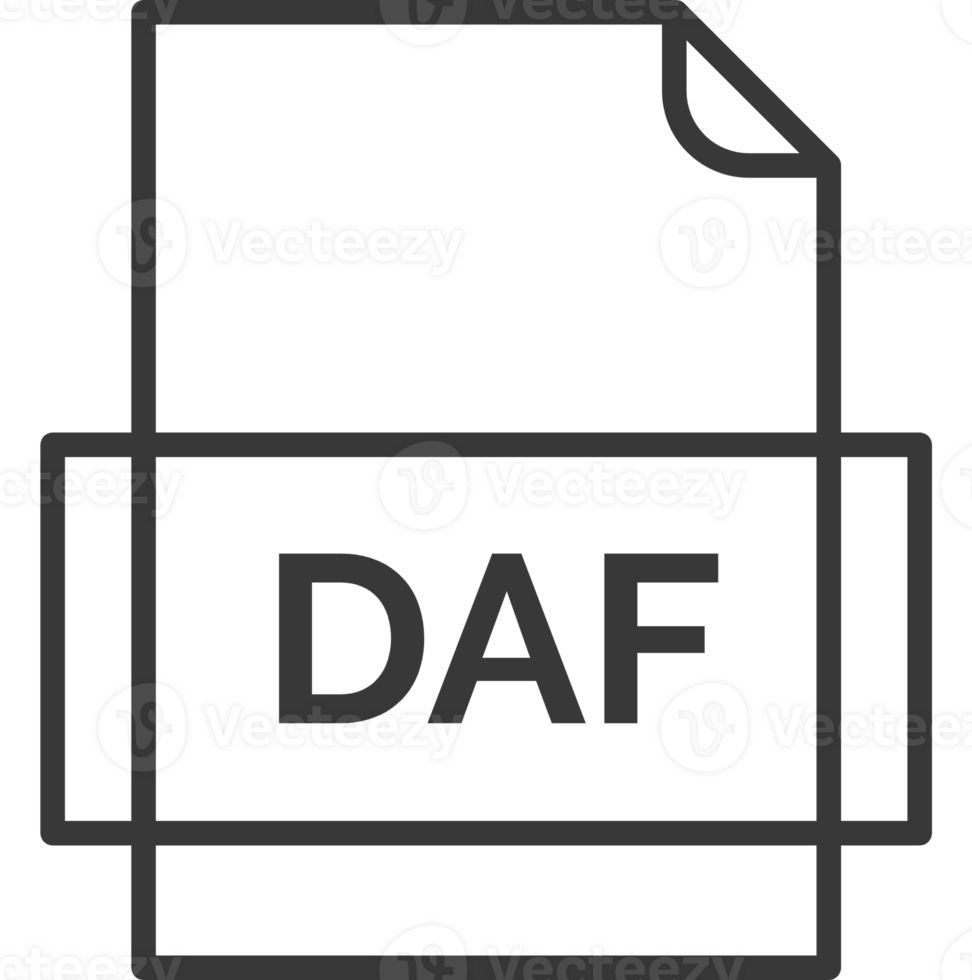 Daf File Icon Thick Outline Rounded Corners png