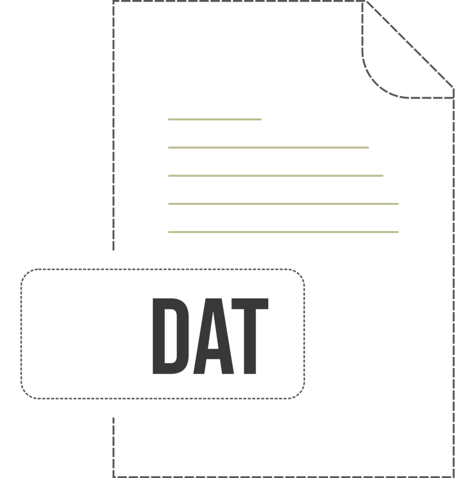 Dat Icon Black Dashed Outline V1 png