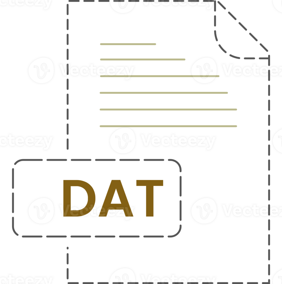Dat Icon Black Rounded Dashed Outline png