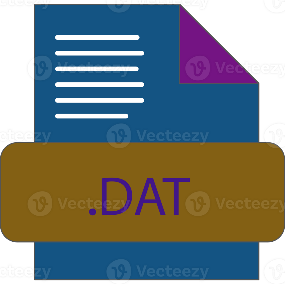 Dat File Extension Icon Fill And Bebes Writting png