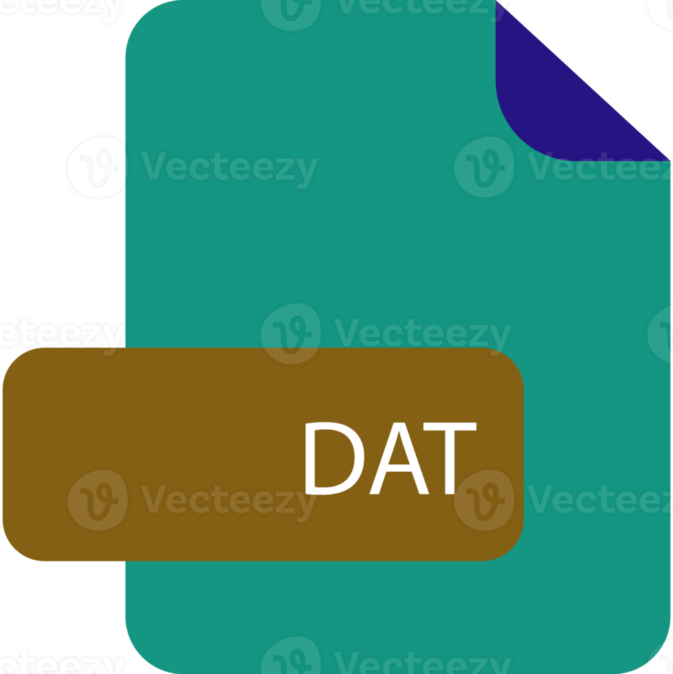 Dat File Extension Icon Rounded Corners And Deep Color png