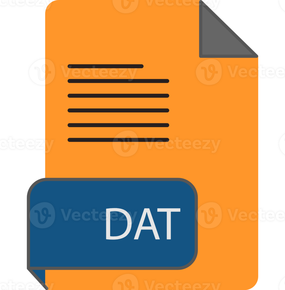 Dat File Extension Icon Rounded Lines And Crisp Corners png
